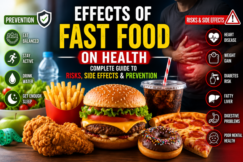 Effects of Fast Food on Health: Complete Guide to Risks, Side Effects & Prevention